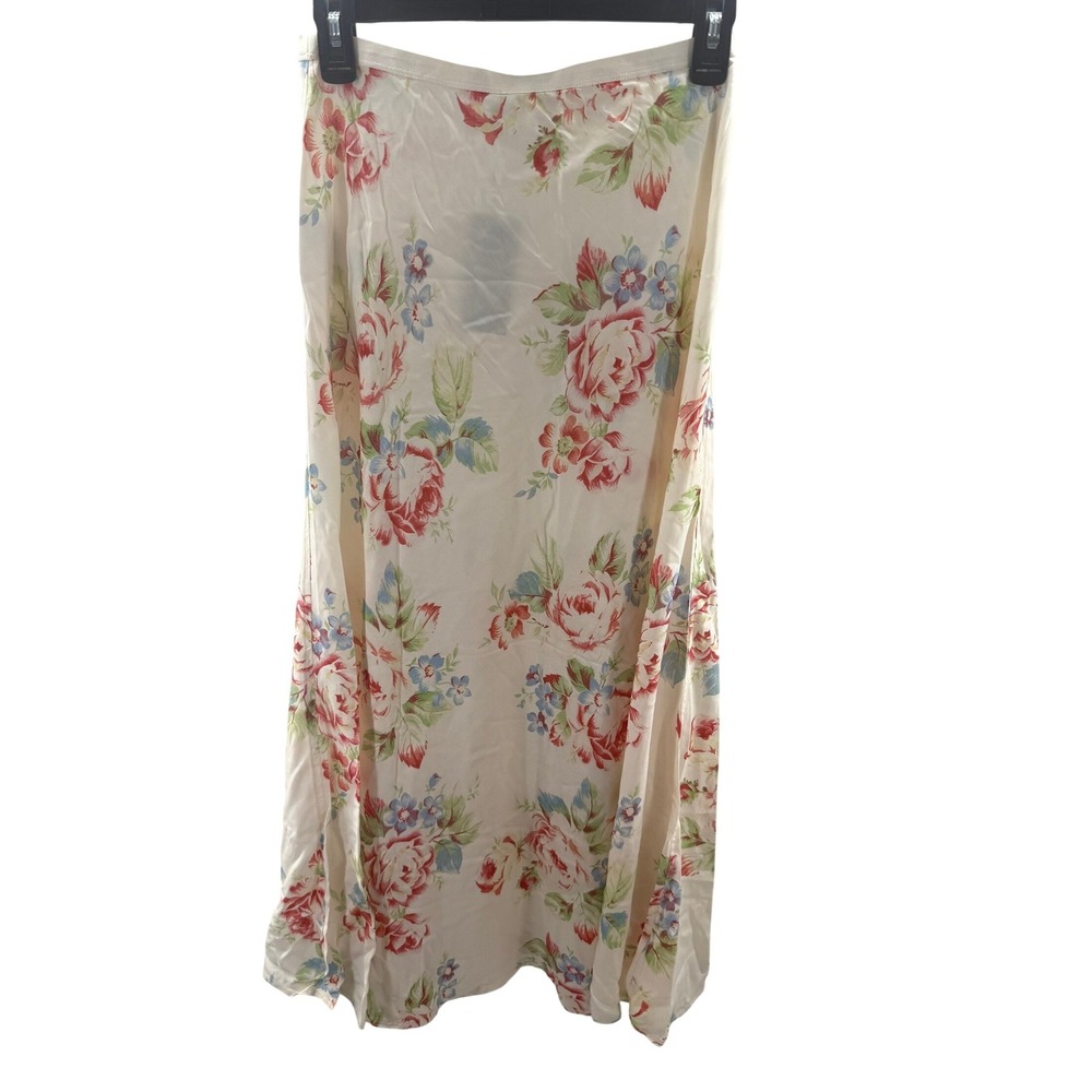 Polo Ralph Lauren Floral Rose Midi Skirt Tencel Lyocell Size 2 NEW‎